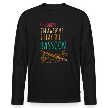 Orchestre et instrument à vent - T-shirt manches longues Premium bio Homme - noir - Devant - Nico (187cm)