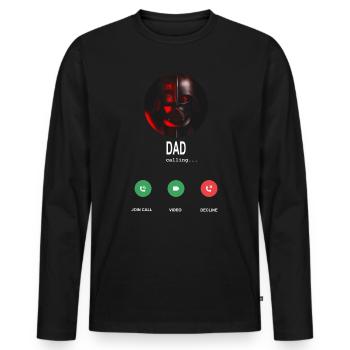 Fun Drôle Original Geek Vêtement Science-Fiction - T-shirt manches longues Premium bio Homme - noir - Devant - Nico (187cm)