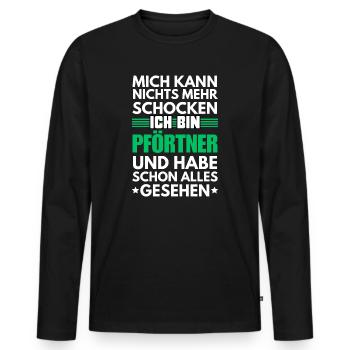 Non-Shockable Gatekeeper - Men's Premium Organic Long Sleeve Shirt - black - Front - Nico (187cm)