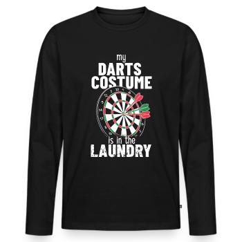 Dart Costume English Darts Costume Laundry Lingerie - Men's Premium Organic Long Sleeve Shirt - black - Front - Nico (187cm)