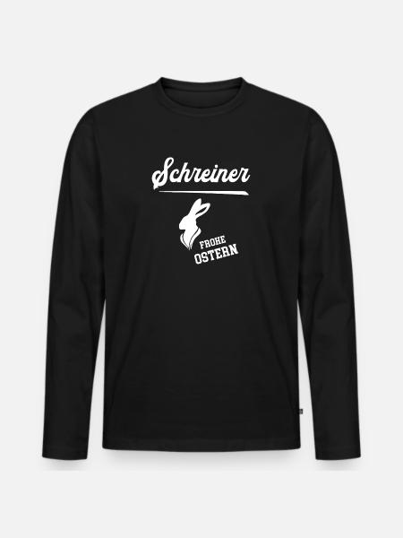 Schreiner Frohe Ostern Tischler Schreinerei Azubi - Männer Premium Bio Langarmshirt - Schwarz