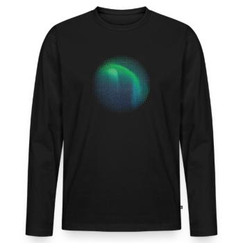 Northern Lights Aurora Borealis Northern Lights Island - Men's Premium Organic Long Sleeve Shirt - black - Front - Nico (187cm)
