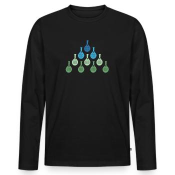 Drôle de conception de raquette de padel pour Padel Tennis Sp - T-shirt manches longues Premium bio Homme - noir - Devant - Nico (187cm)