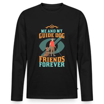 Blindheitsbewusstsein Gesetzlich Blind - Männer Premium Bio Langarmshirt - Schwarz - Vorne - Nico (187cm)
