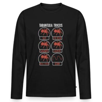 Tarantula breeder spider owner tarantula - Men's Premium Organic Long Sleeve Shirt - black - Front - Nico (187cm)
