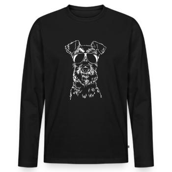 IRISH TERRIER cool Wilsigns chien chien cadeau - T-shirt manches longues Premium bio Homme - noir - Devant - Nico (187cm)
