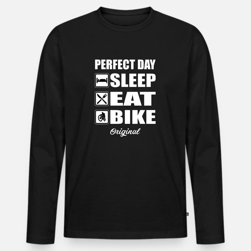 Perfect Day - Männer Premium Bio Langarmshirt - Schwarz