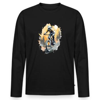 Descente - T-shirt VTT VTT - T-shirt manches longues Premium bio Homme - noir - Devant - Nico (187cm)