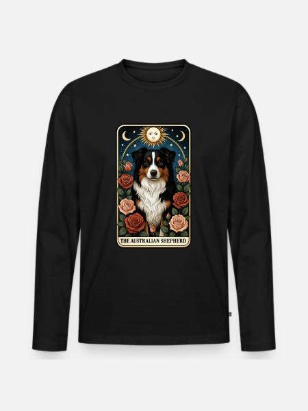 Australischer Schäferhund - Männer Premium Bio Langarmshirt - Schwarz