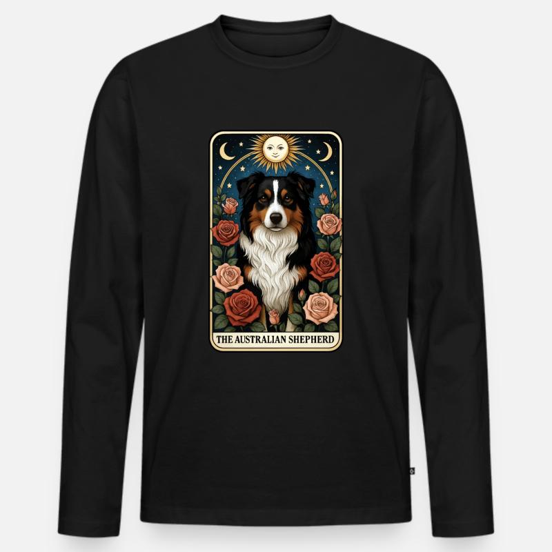 Australischer Schäferhund - Männer Premium Bio Langarmshirt - Schwarz