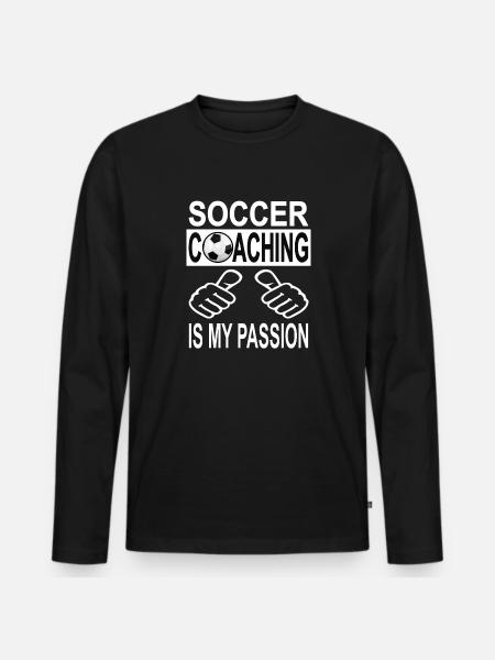 Fußballtrainer Soccer Coach coaching Geschenkidee - Männer Premium Bio Langarmshirt - Schwarz