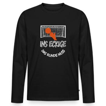 Torwart Tore schießen Fussball spielen Geschenk - Männer Premium Bio Langarmshirt - Schwarz - Vorne - Nico (187cm)