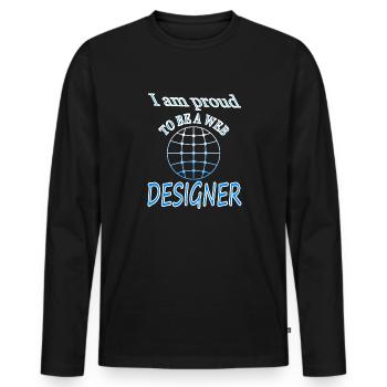 Web-designer Sofware Internet Website Geschenkidee - Männer Premium Bio Langarmshirt - Schwarz - Vorne - Nico (187cm)