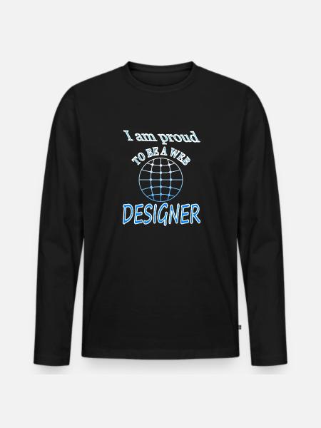 Web-designer Sofware Internet Website Geschenkidee - Männer Premium Bio Langarmshirt - Schwarz