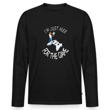 Gamer Game Computer Game PC Games Idée cadeau - T-shirt manches longues Premium bio Homme - noir - Devant - Nico (187cm)