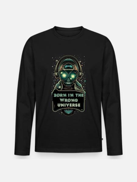 Galactic Dreamer - Men's Premium Organic Long Sleeve Shirt - black