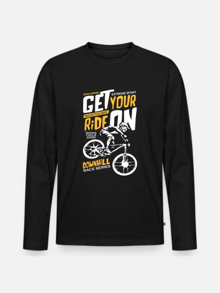 Downhill Race Series - Men's Premium Organic Long Sleeve Shirt - black