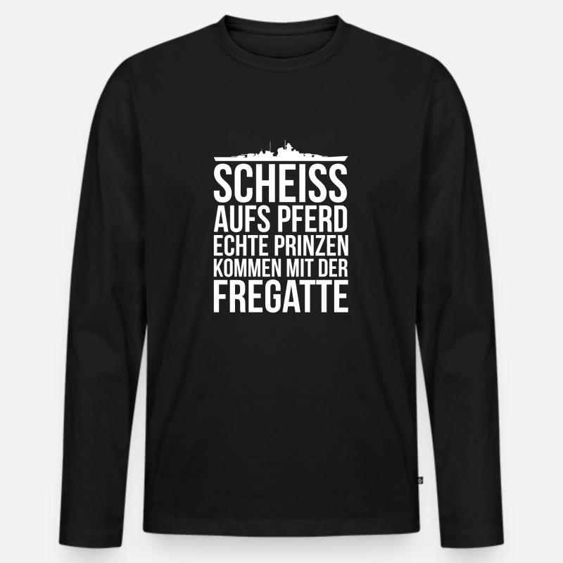 Echte Prinzen - Männer Premium Bio Langarmshirt - Schwarz