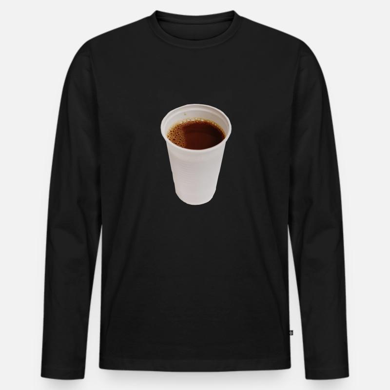 plastik Cafe - Männer Premium Bio Langarmshirt - Schwarz