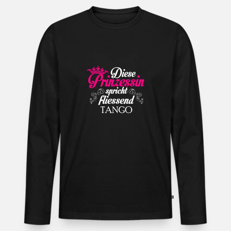 Tango - Prinzessin - Männer Premium Bio Langarmshirt - Schwarz