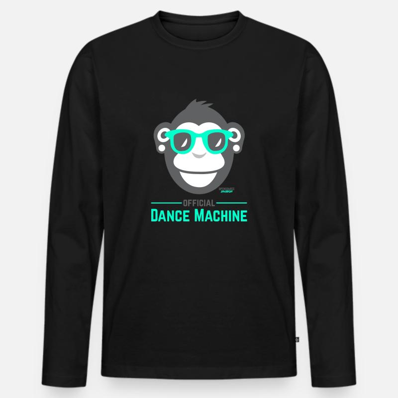 Official Dance Machine - Männer Premium Bio Langarmshirt - Schwarz