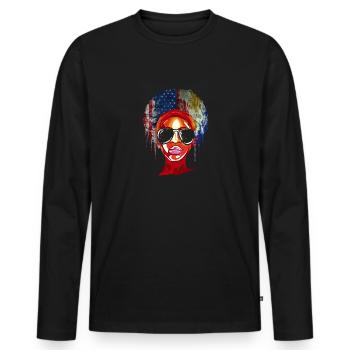 Philippinisch-amerikanische Freundschaft - Männer Premium Bio Langarmshirt - Schwarz - Vorne - Nico (187cm)
