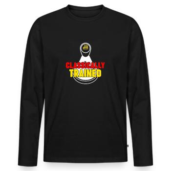 Transmission manuelle Changement de vitesse Transmission manuelle - T-shirt manches longues Premium bio Homme - noir - Devant - Nico (187cm)