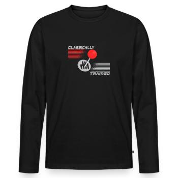 Transmission manuelle Changement de vitesse Transmission manuelle - T-shirt manches longues Premium bio Homme - noir - Devant - Nico (187cm)