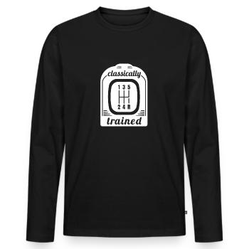 Transmission manuelle Changement de vitesse Transmission manuelle - T-shirt manches longues Premium bio Homme - noir - Devant - Nico (187cm)