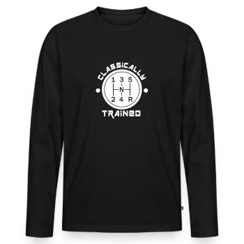 Transmission manuelle Changement de vitesse Transmission manuelle - T-shirt manches longues Premium bio Homme - noir - Devant - Nico (187cm)