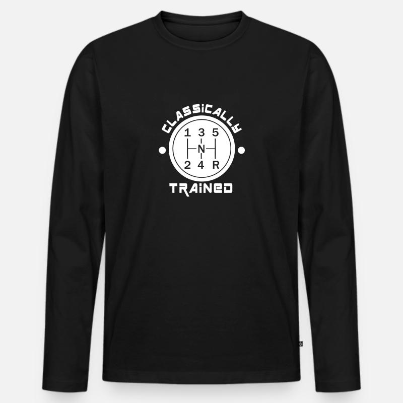 Manuelles Getriebe Schaltung Schaltgetriebe - Männer Premium Bio Langarmshirt - Schwarz