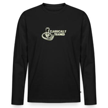 Transmission manuelle Changement de vitesse Transmission manuelle - T-shirt manches longues Premium bio Homme - noir - Devant - Nico (187cm)