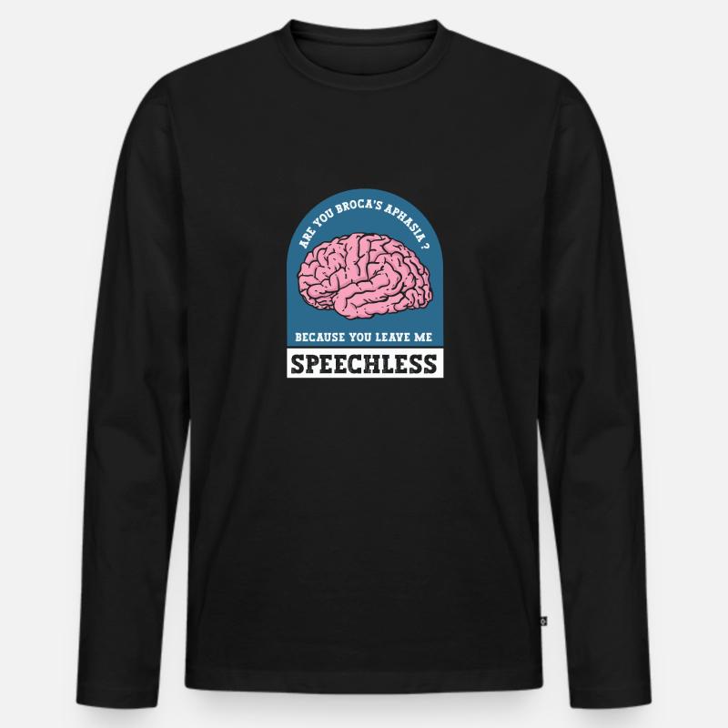 Empower Aphasia Awareness Connection - Männer Premium Bio Langarmshirt - Schwarz