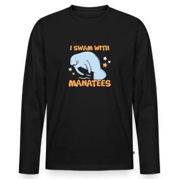 Ich Schwamm Mit Seekühen Wassertiere Seekühe - Männer Premium Bio Langarmshirt - Schwarz - Vorne - Nico (187cm)