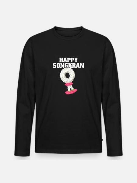 Happy SongCrane Fest Thailand - Men's Premium Organic Long Sleeve Shirt - black