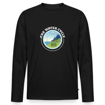Le cycle de l’eau - Météorologie Prévisions météorologiques - T-shirt manches longues Premium bio Homme - noir - Devant - Nico (187cm)