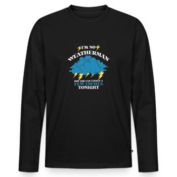 Le cycle de l’eau - Météorologie Prévisions météorologiques - T-shirt manches longues Premium bio Homme - noir - Devant - Nico (187cm)