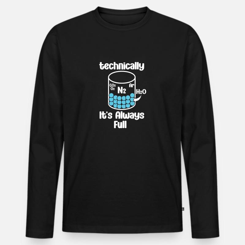 Technically, it's always crowded - - Men's Premium Organic Long Sleeve Shirt - black