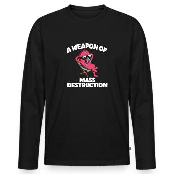 A Weapon Of Mass Destruction Chillendes - Männer Premium Bio Langarmshirt - Schwarz - Vorne - Nico (187cm)