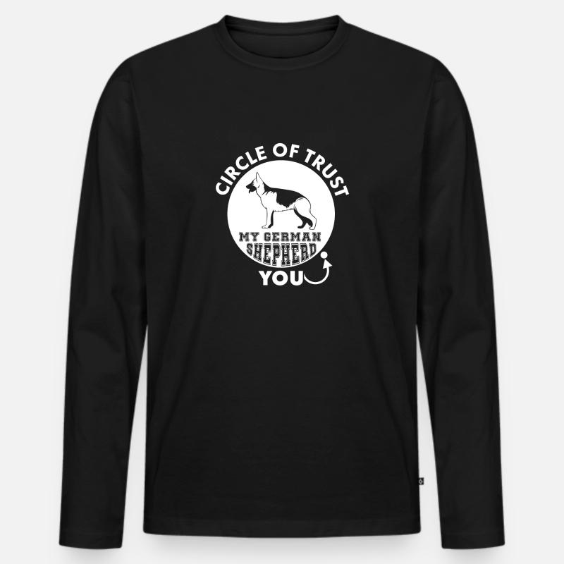 Circle Of Trust Deutscher Schäferhund - Männer Premium Bio Langarmshirt - Schwarz