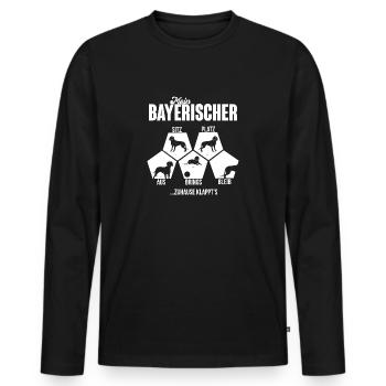 BGS Bayerischer Gebirgsschweißhund Jagdhund - Männer Premium Bio Langarmshirt - Schwarz - Vorne - Nico (187cm)