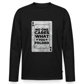 Card Game Card Hold'em All In - Men's Premium Organic Long Sleeve Shirt - black - Front - Nico (187cm)
