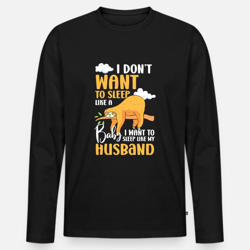 Schlaf Schlummern Entspannen Bett - Männer Premium Bio Langarmshirt - Schwarz