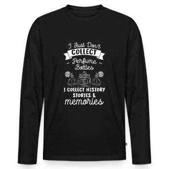 Duft Riechen Parfümerie Sammler - Männer Premium Bio Langarmshirt - Schwarz - Vorne - Nico (187cm)