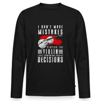 Straßenmusiker Spende - Männer Premium Bio Langarmshirt - Schwarz - Vorne - Nico (187cm)