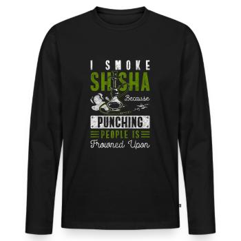 Chicha Delight Pipe Orientale - T-shirt manches longues Premium bio Homme - noir - Devant - Nico (187cm)