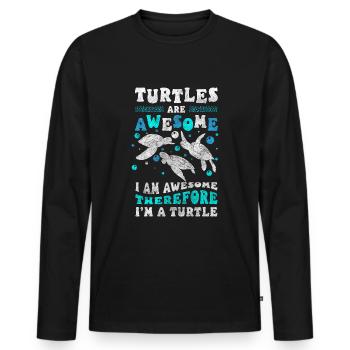 Panzer Reptilien Zoo - Männer Premium Bio Langarmshirt - Schwarz - Vorne - Nico (187cm)
