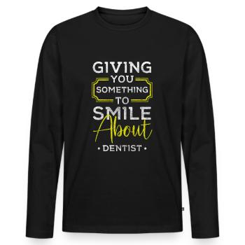 Physician Appointment Specialty Held - Men's Premium Organic Long Sleeve Shirt - black - Front - Nico (187cm)