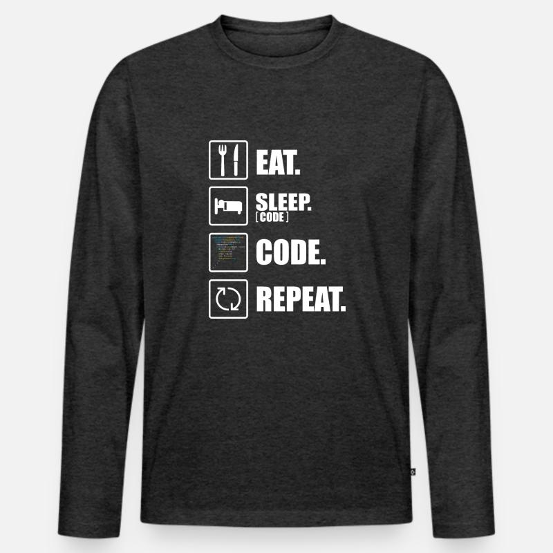 Informatiker lustige Programmierer Spruch Coder Männer Premium Bio Langarmshirt