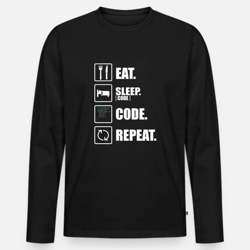 Informatiker lustige Programmierer Spruch Coder Männer Premium Bio Langarmshirt
